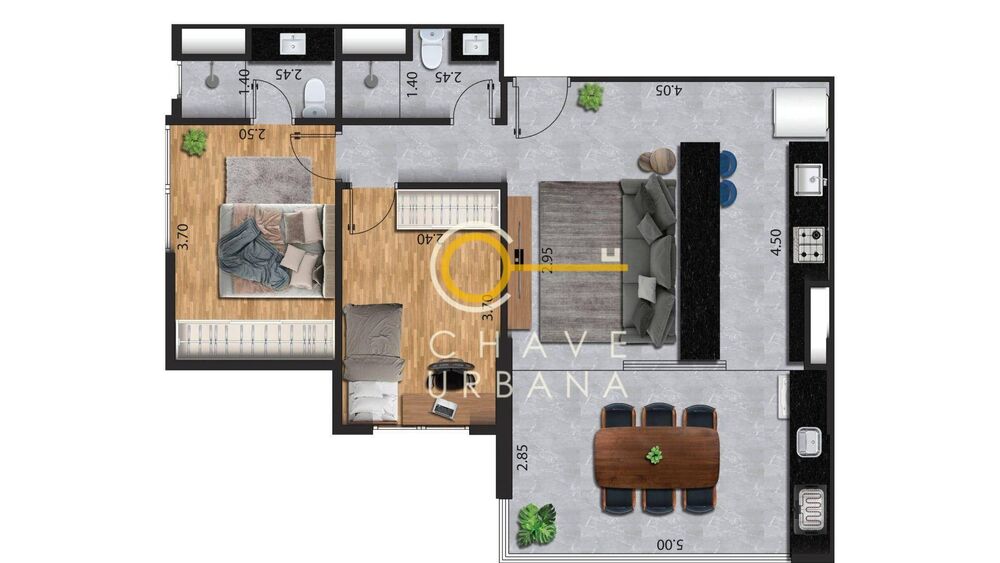 Apartamento, 2 quartos, 68 m² - Foto 4