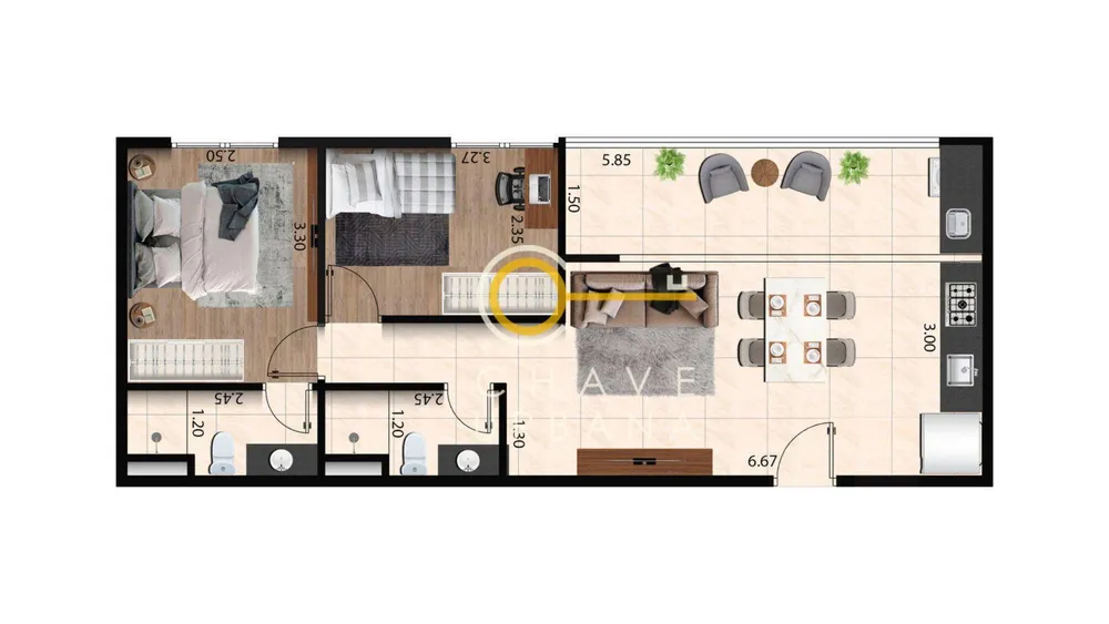 Apartamento, 2 quartos, 59 m² - Foto 12