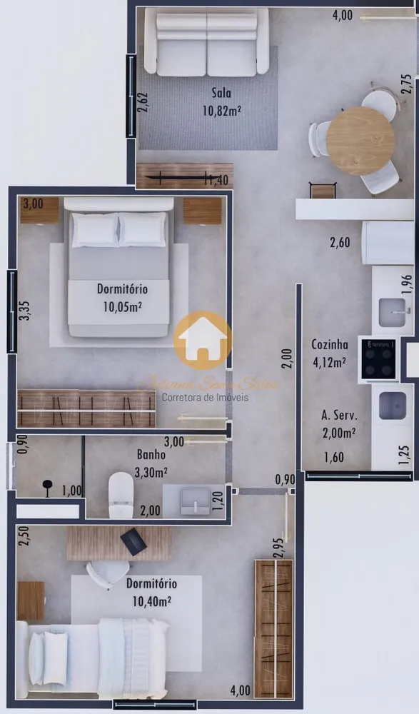 Apartamento, 2 quartos, 50 m² - Foto 7