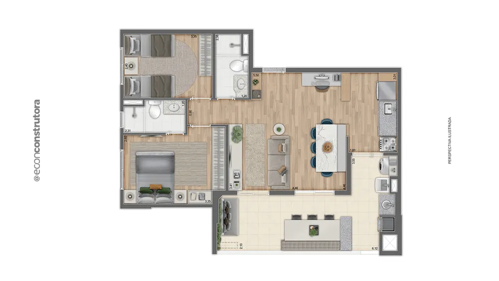 Apartamento, 2 quartos, 54 m² - Foto 16