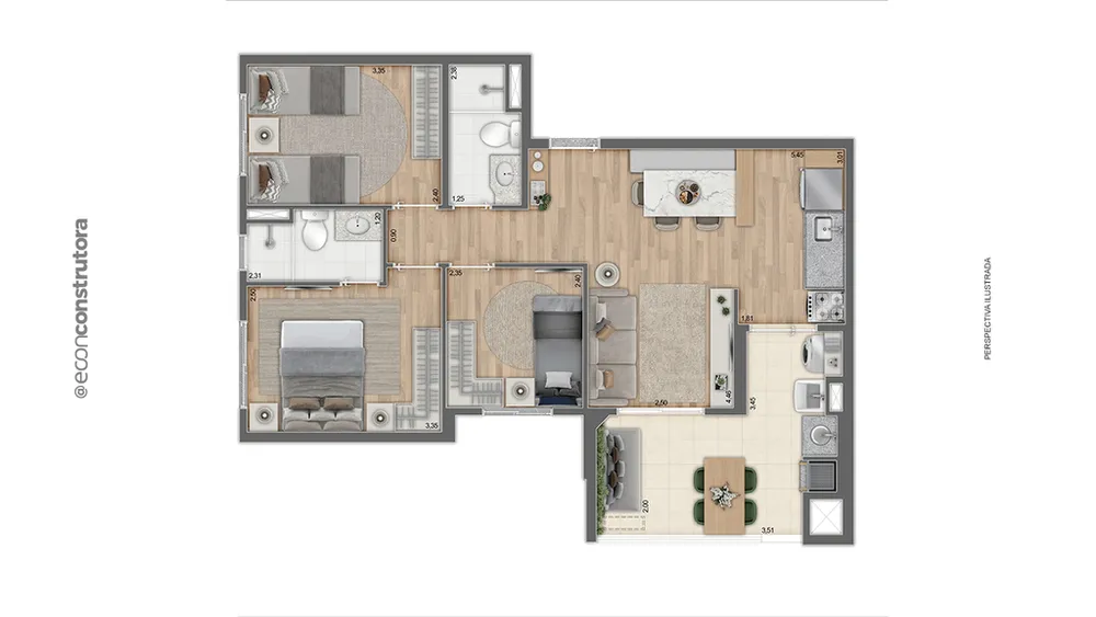 Apartamento, 2 quartos, 54 m² - Foto 13