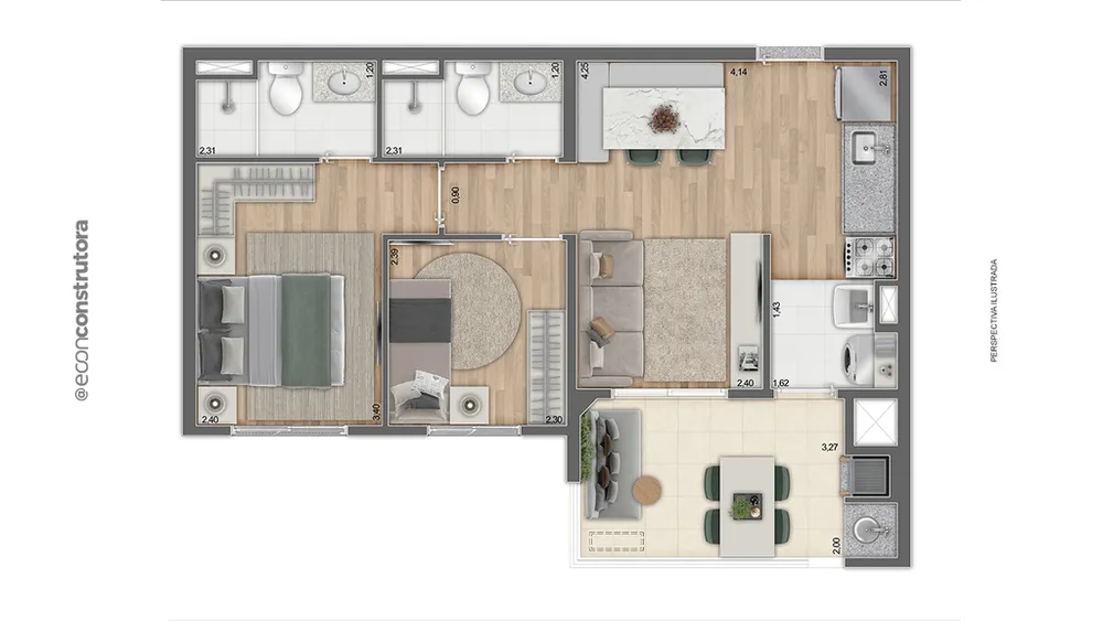 Apartamento, 2 quartos, 54 m² - Foto 11