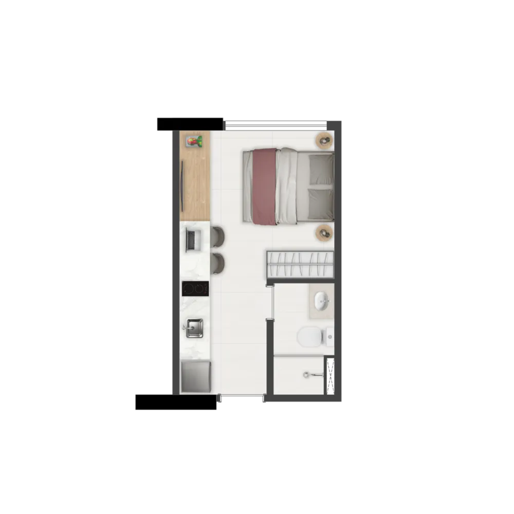 Apartamento, 1 quarto, 25 m² - Foto 14