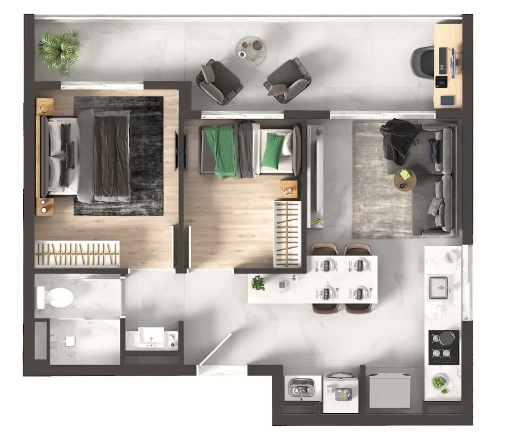 Apartamento, 2 quartos, 40 m² - Foto 7