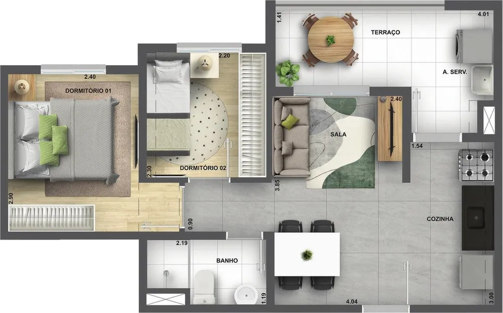 Apartamento, 2 quartos, 45 m² - Foto 11