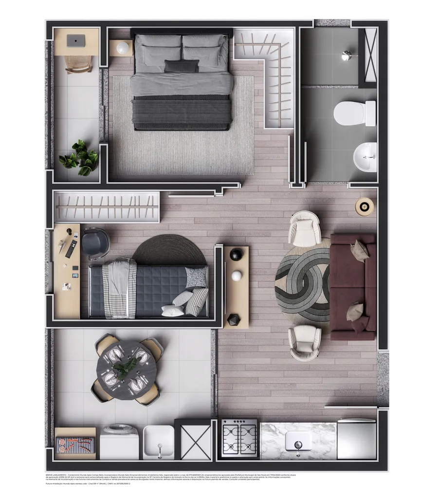 Cobertura, 2 quartos, 67 m² - Foto 9