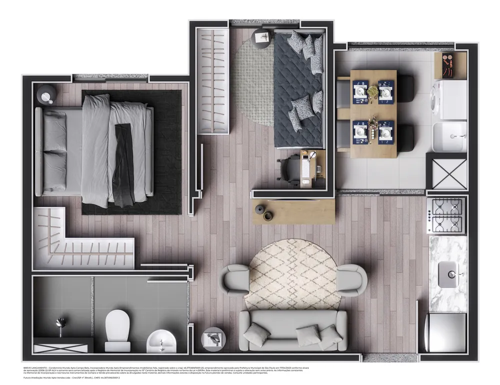 Cobertura, 2 quartos, 67 m² - Foto 10