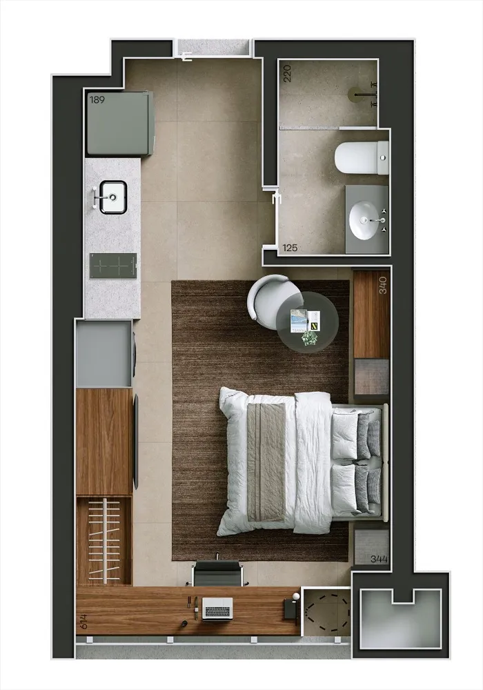 Apartamento, 1 quarto, 44 m² - Foto 9