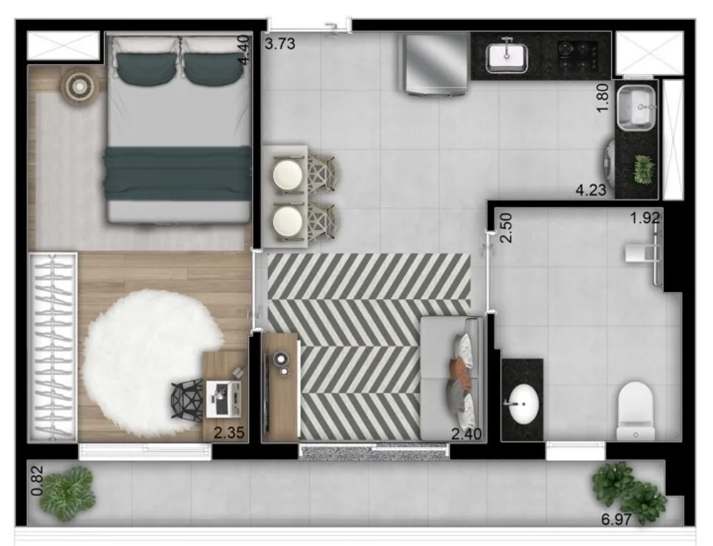 Apartamento, 1 quarto, 79 m² - Foto 8