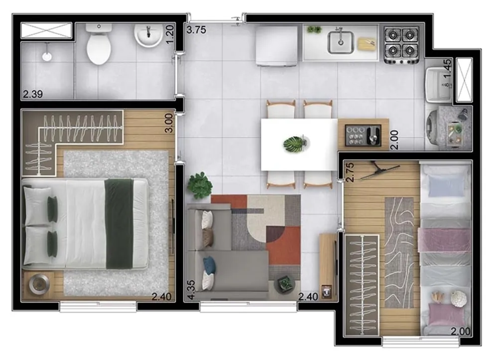 Apartamento, 3 quartos, 67 m² - Foto 8