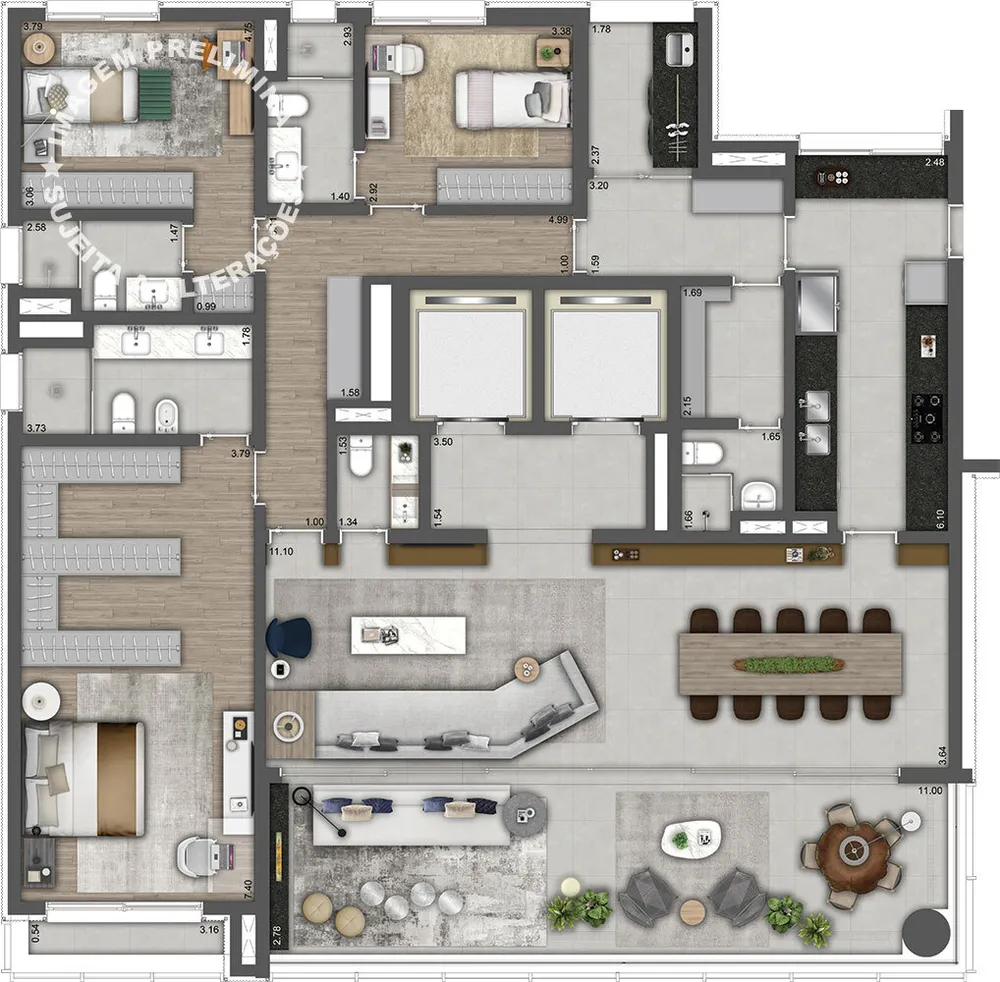 Apartamento, 3 quartos, 240 m² - Foto 12