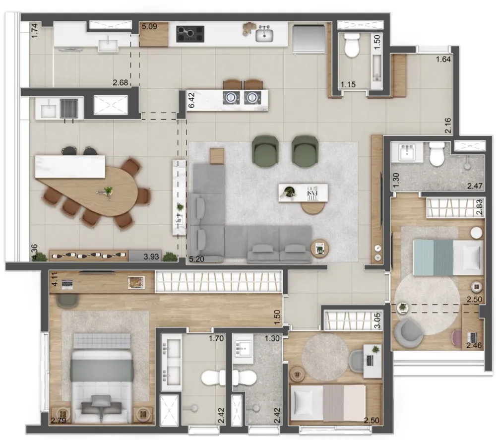 Apartamento, 3 quartos, 148 m² - Foto 14