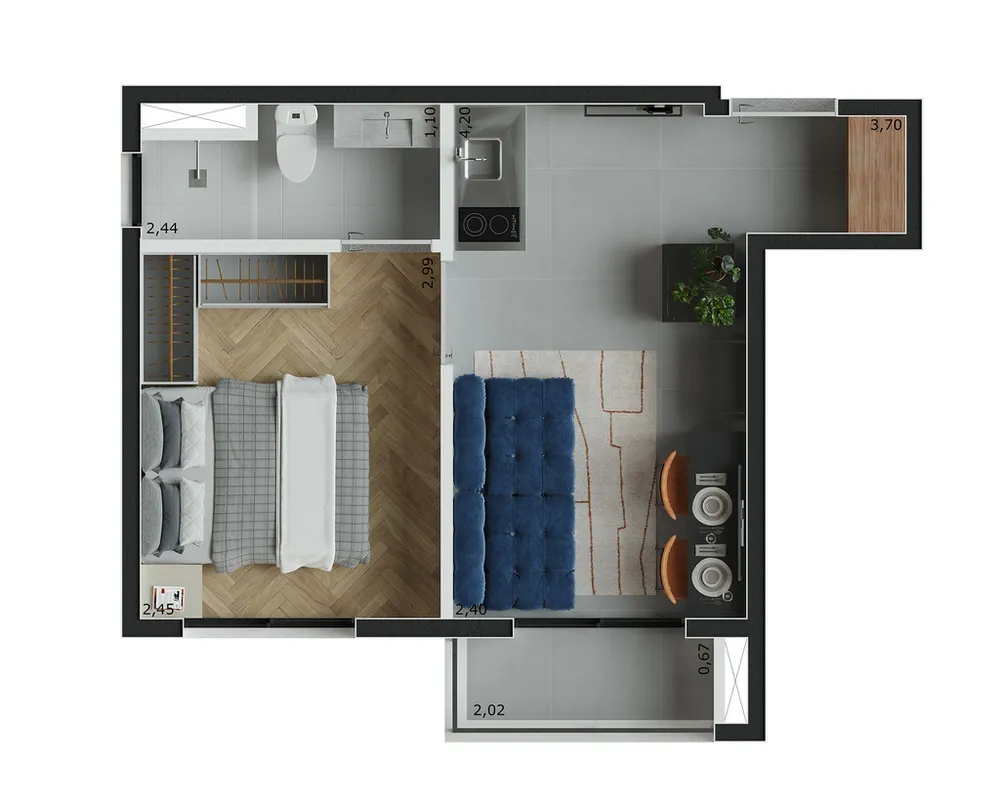 Apartamento, 1 quarto, 18 m² - Foto 16