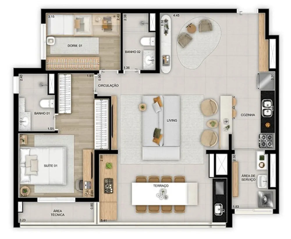 Apartamento, 2 quartos, 75 m² - Foto 16