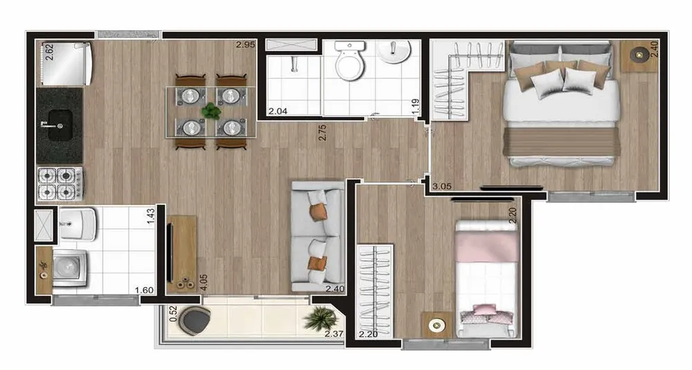 Apartamento, 2 quartos, 32 m² - Foto 15