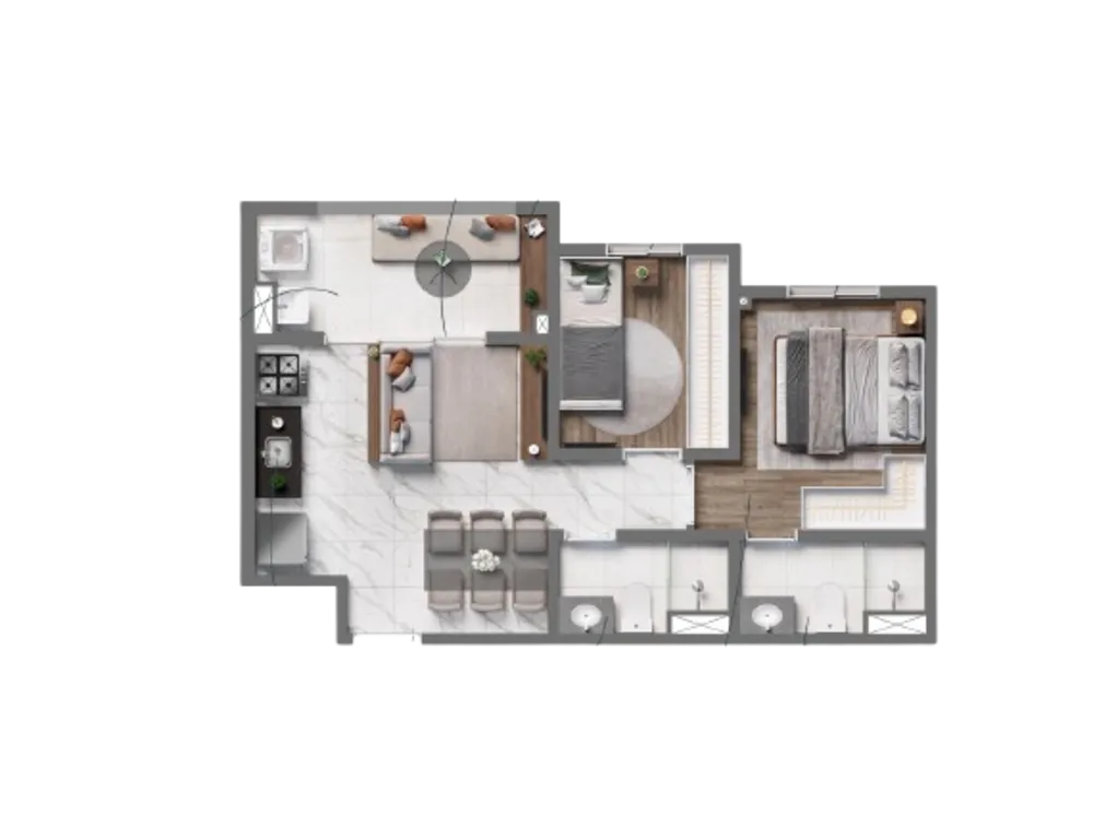 Apartamento, 2 quartos, 45 m² - Foto 8