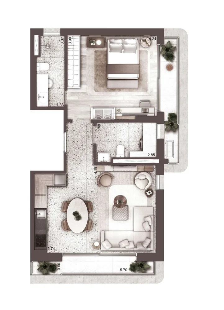 Apartamento, 1 quarto, 72 m² - Foto 15