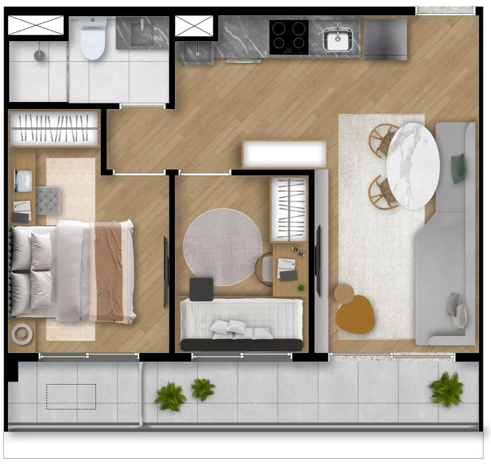 Apartamento, 1 quarto, 26 m² - Foto 3
