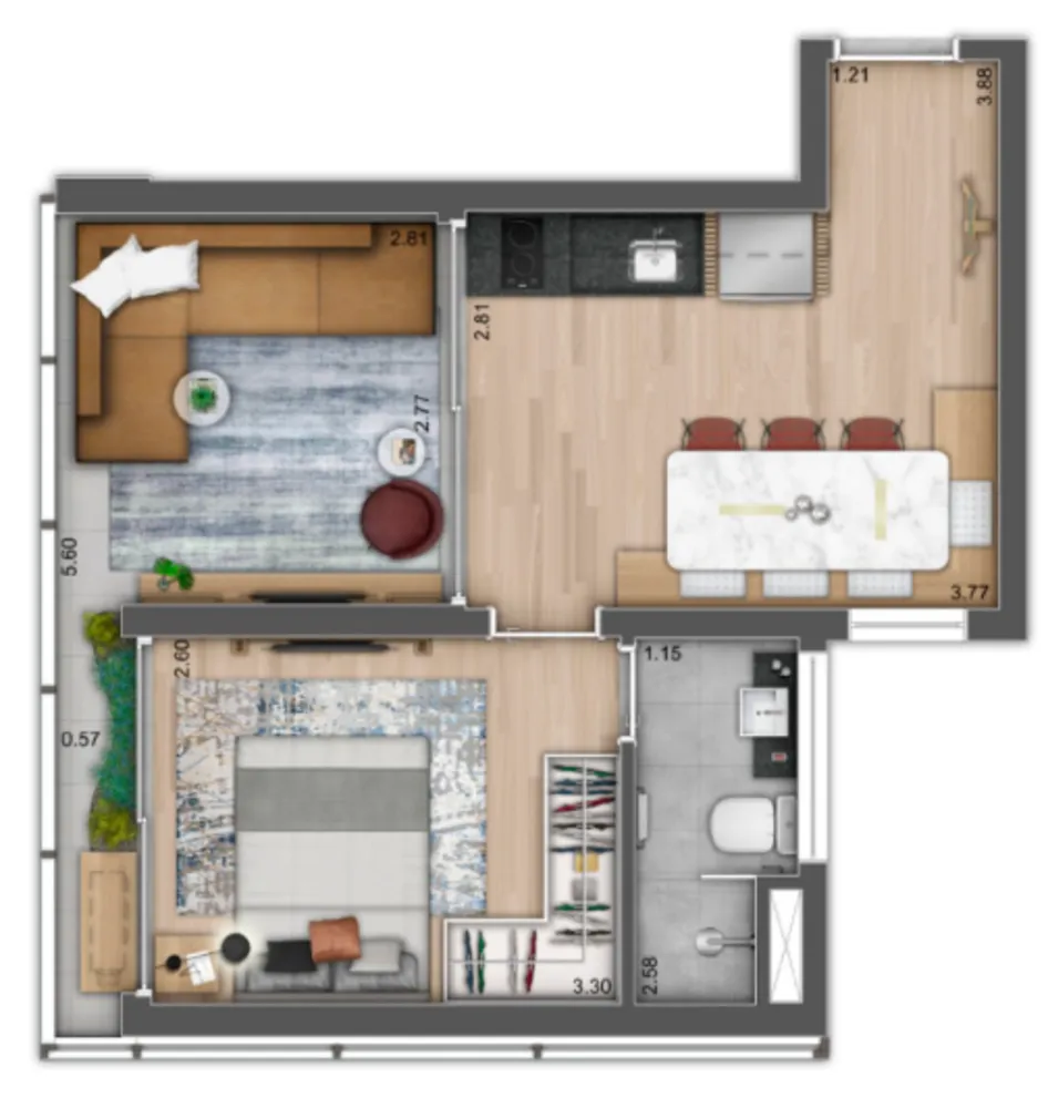 Apartamento, 1 quarto, 20 m² - Foto 1