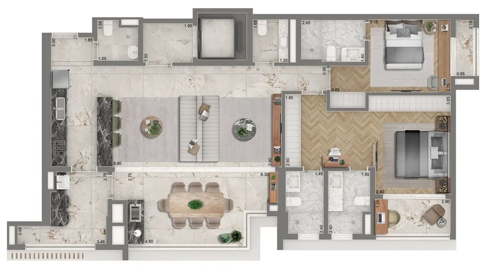 Apartamento, 3 quartos, 139 m² - Foto 8
