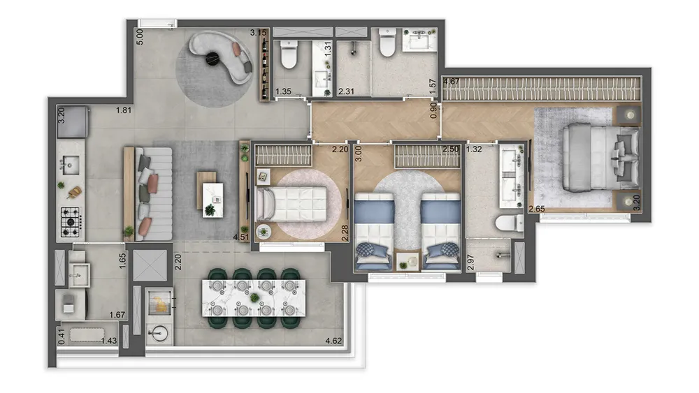 Apartamento, 3 quartos, 118 m² - Foto 12