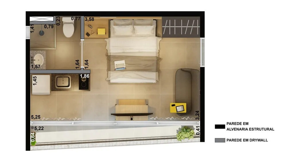 Apartamento, 1 quarto, 24 m² - Foto 15