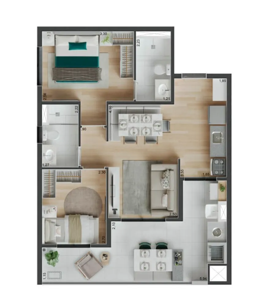 Apartamento, 2 quartos, 61 m² - Foto 13