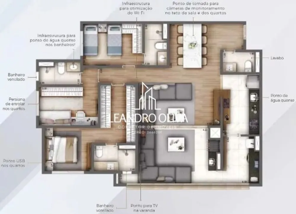 Apartamento, 3 quartos, 119 m² - Foto 6