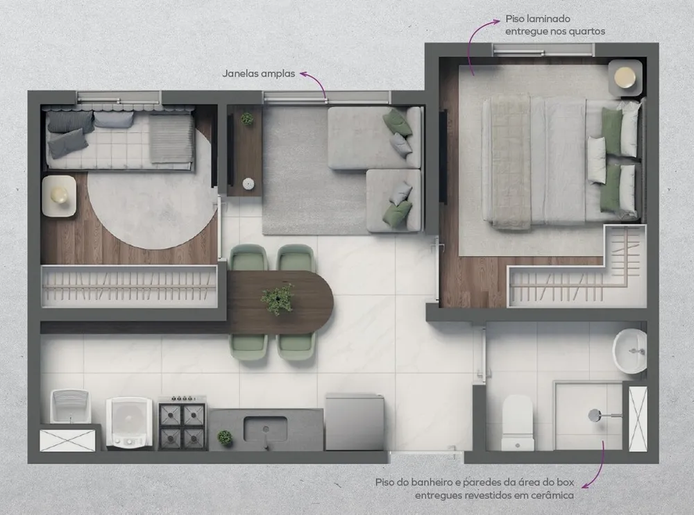 Apartamento, 2 quartos, 35 m² - Foto 7