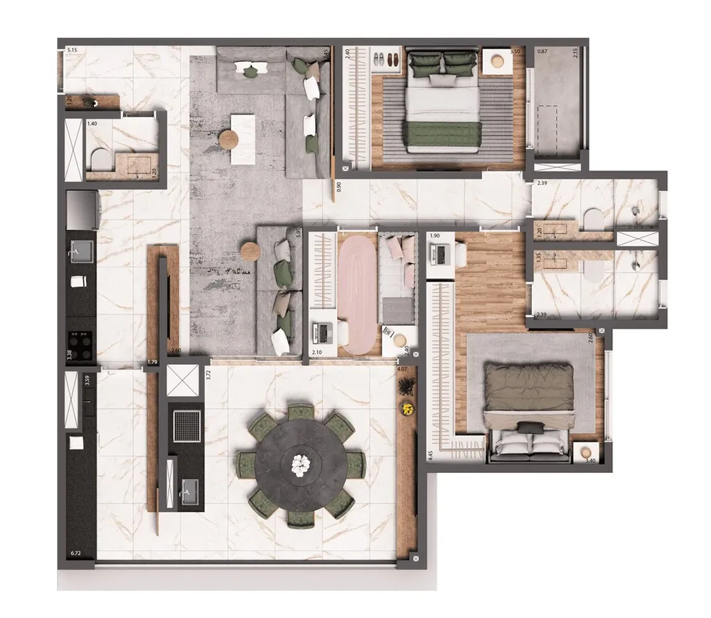 Apartamento, 2 quartos, 75 m² - Foto 9
