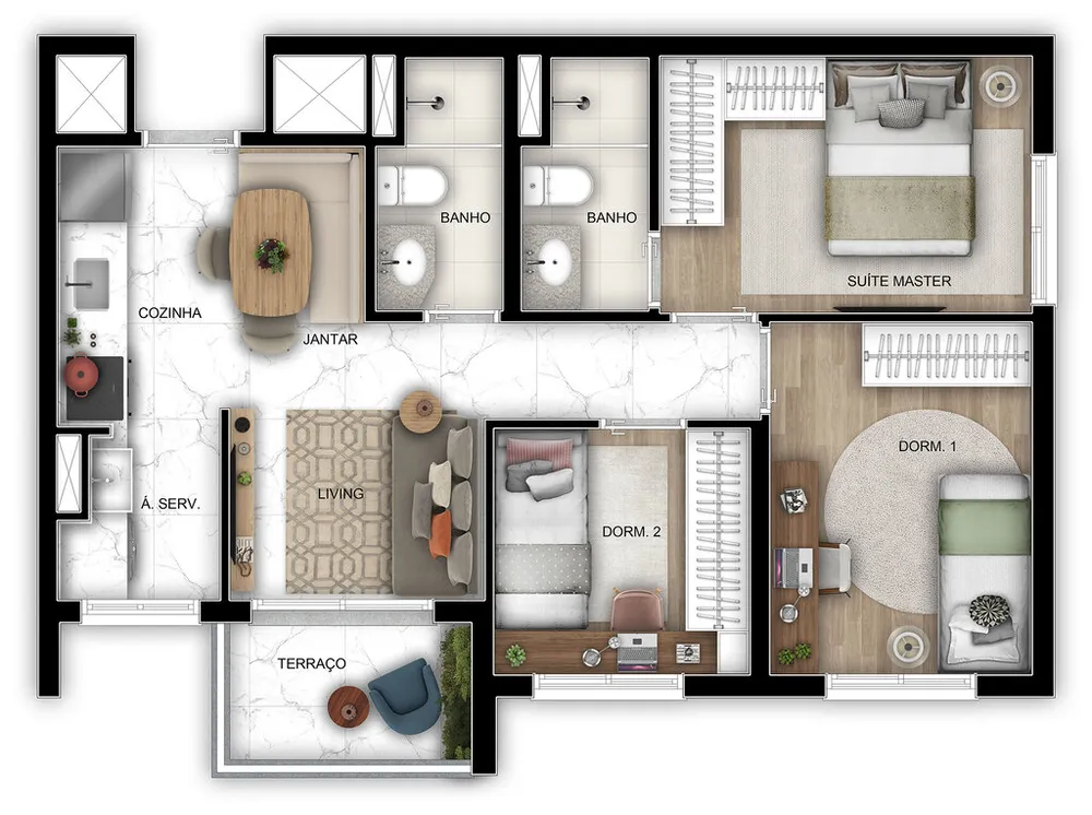 Apartamento, 2 quartos, 42 m² - Foto 6