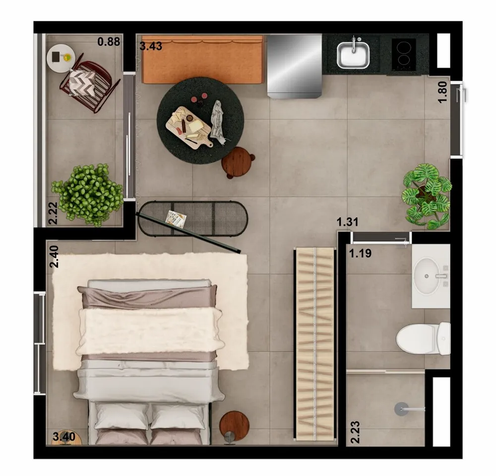 Apartamento, 1 quarto, 29 m² - Foto 10