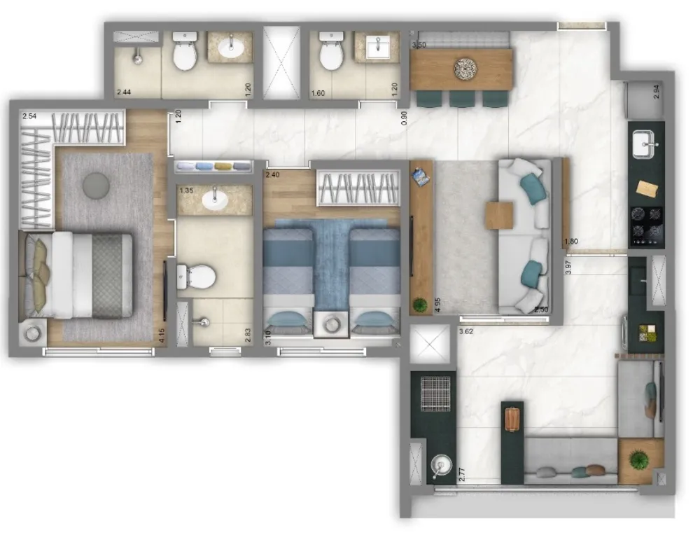 Apartamento, 2 quartos, 72 m² - Foto 13