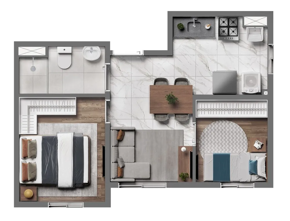 Apartamento, 2 quartos, 33 m² - Foto 8