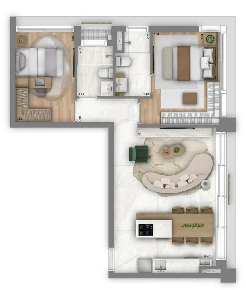 Apartamento, 2 quartos, 117 m² - Foto 14