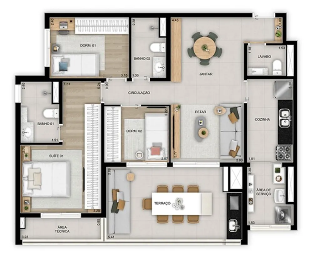 Apartamento, 3 quartos, 98 m² - Foto 8