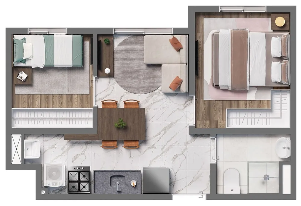 Apartamento, 2 quartos, 36 m² - Foto 6
