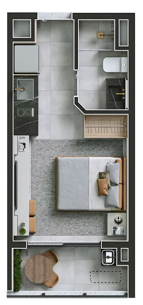 Apartamento, 1 quarto, 36 m² - Foto 4