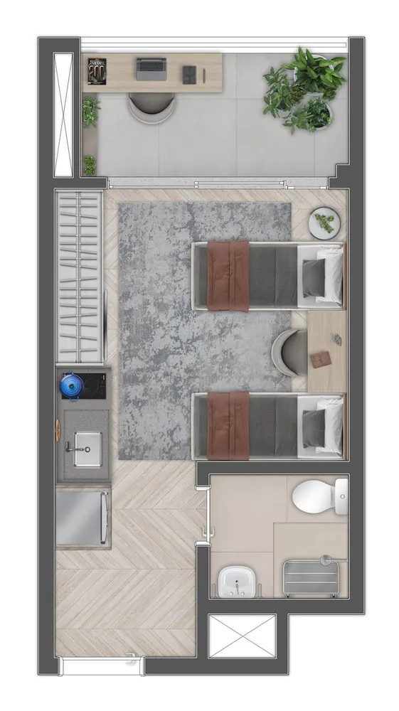 Apartamento, 1 quarto, 26 m² - Foto 11