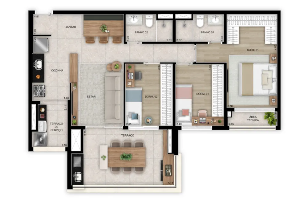Apartamento, 3 quartos, 91 m² - Foto 15