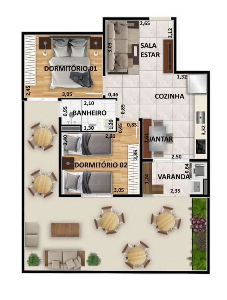 Apartamento, 2 quartos, 61 m² - Foto 15