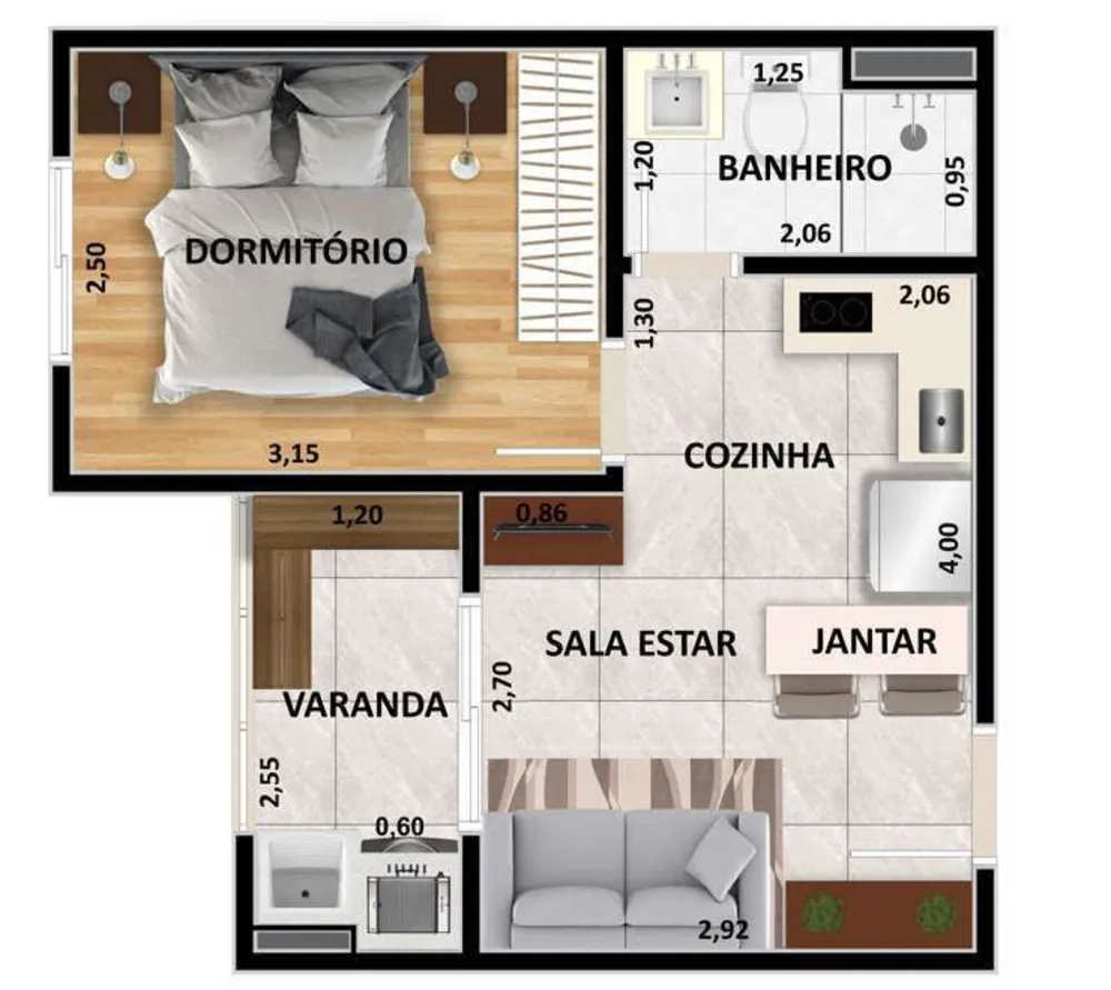 Apartamento, 2 quartos, 61 m² - Foto 6