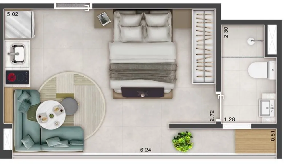 Apartamento, 1 quarto, 24 m² - Foto 8