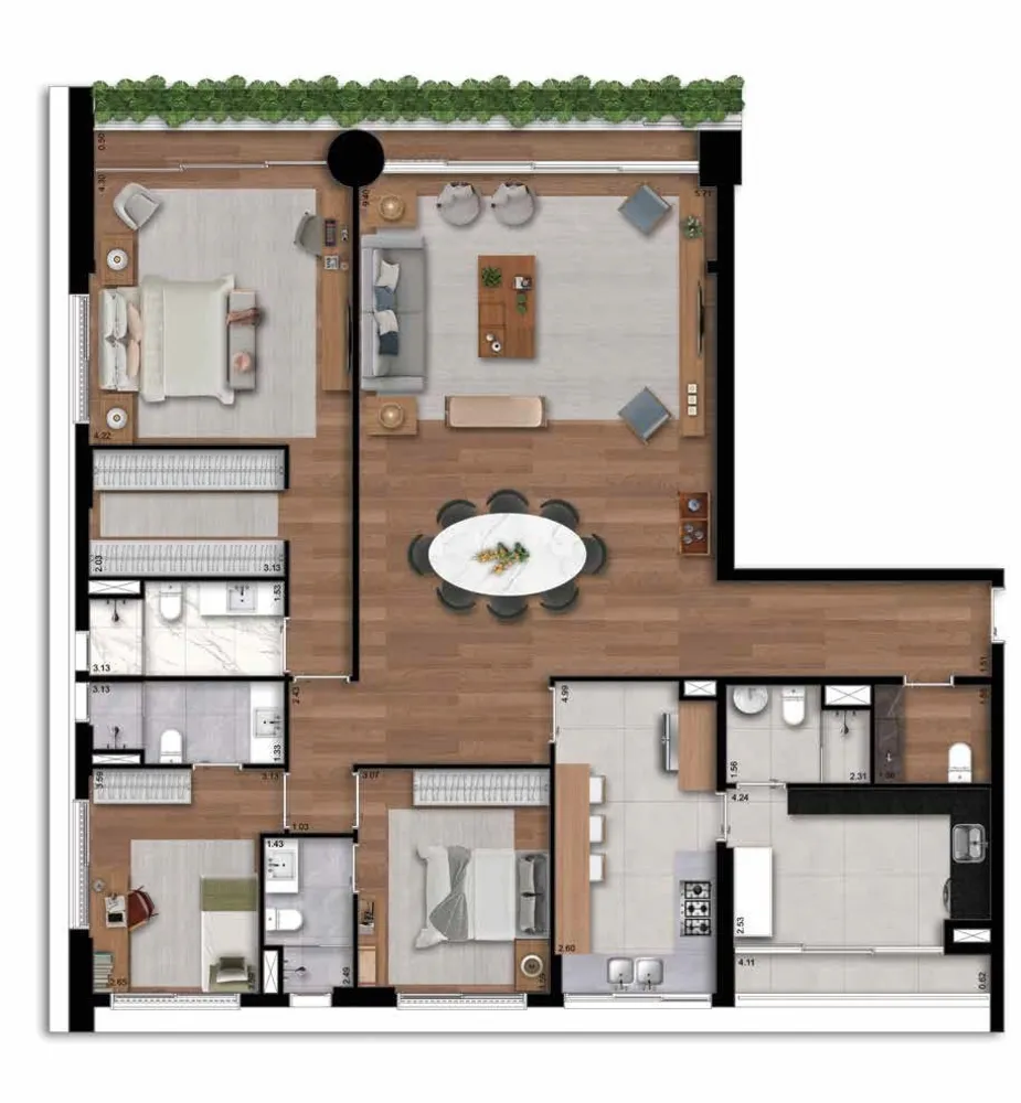 Cobertura, 4 quartos, 377 m² - Foto 12