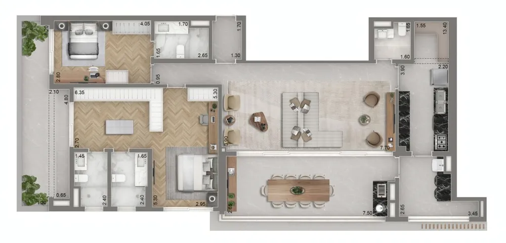 Cobertura, 3 quartos, 246 m² - Foto 10