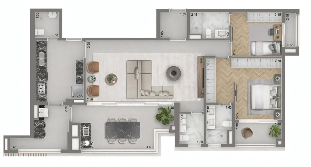 Cobertura, 3 quartos, 246 m² - Foto 9