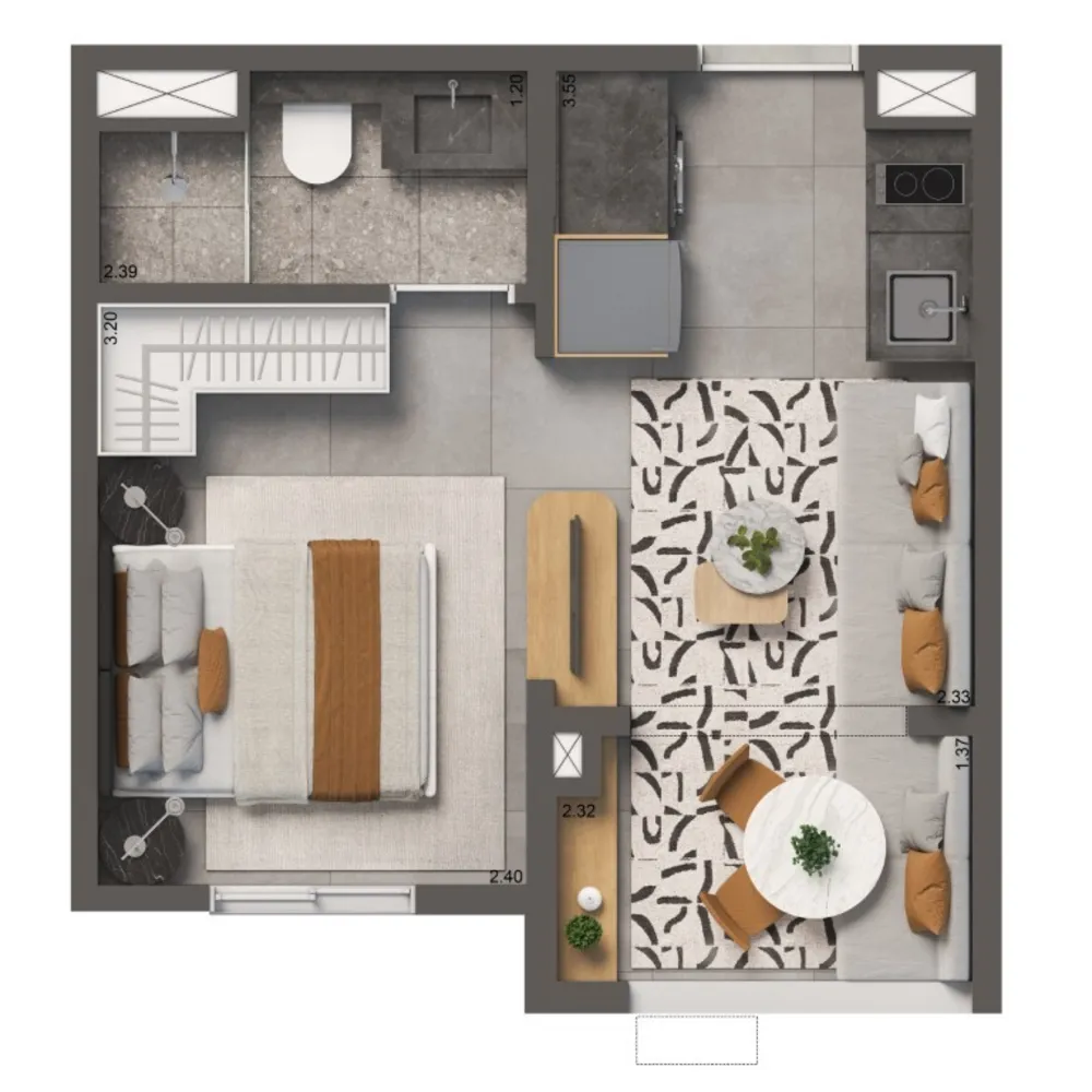 Apartamento, 2 quartos, 30 m² - Foto 11