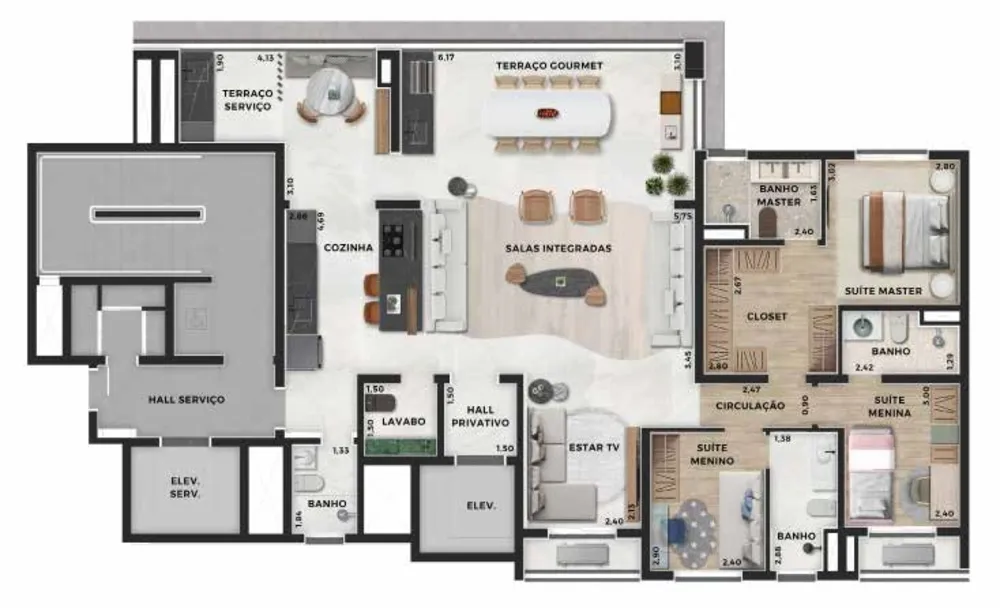 Apartamento, 4 quartos, 190 m² - Foto 6