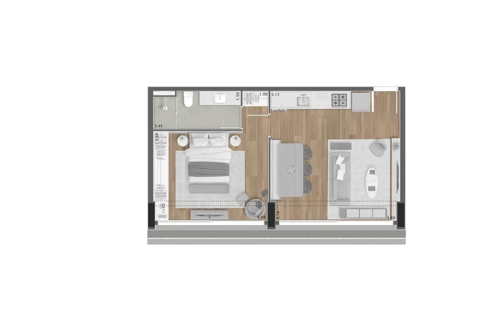 Apartamento, 1 quarto, 34 m² - Foto 13