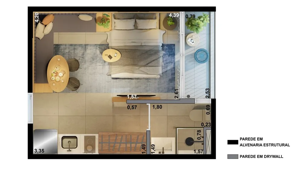 Apartamento, 1 quarto, 41 m² - Foto 15